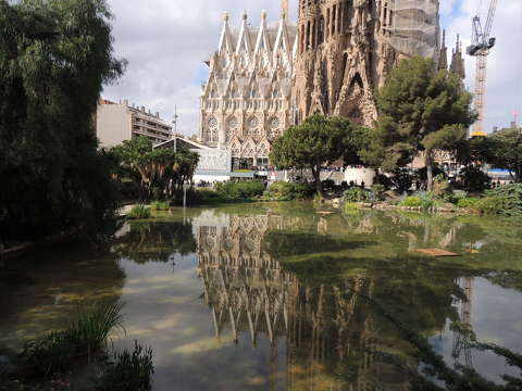 Sagrada Familia templomépítés közben,Barcelona