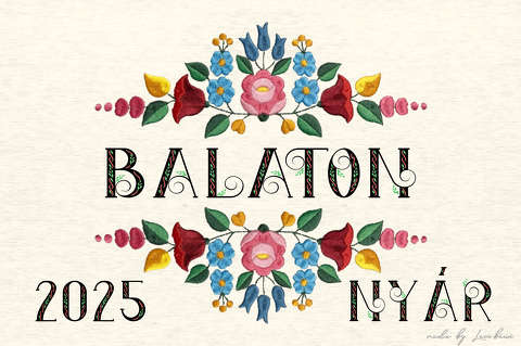 grafika, Balaton, nyár
