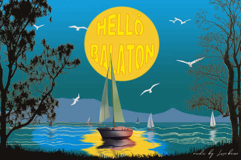 grafika, balaton
