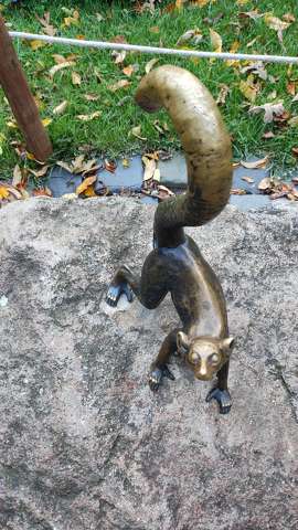 gyűrűsfarkú maki, majom, szobor