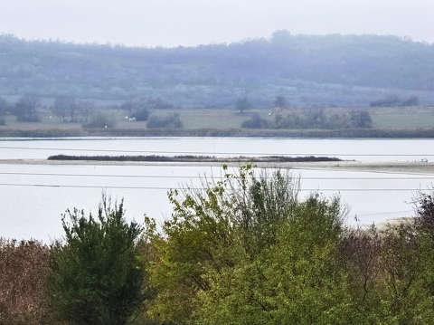 Tihanyi Belső-tó a ködben