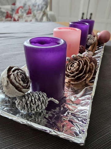 Dekoráció, advent, gyertya