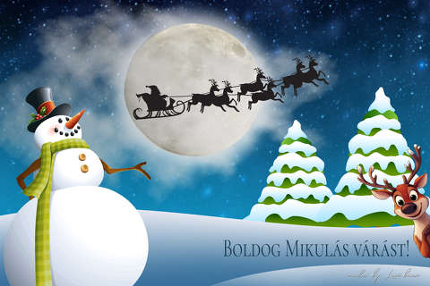 grafika, hóember, mikulás