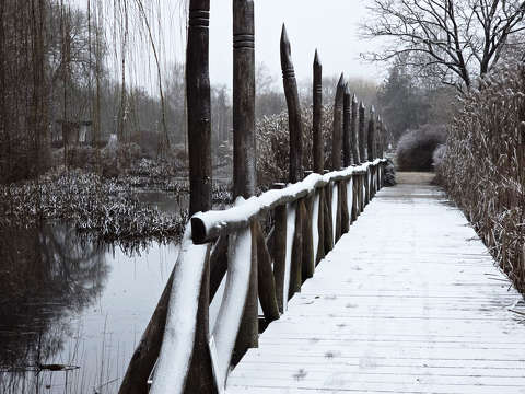 Veszprém, téli séta a Kolostorok és Kertek parkban.