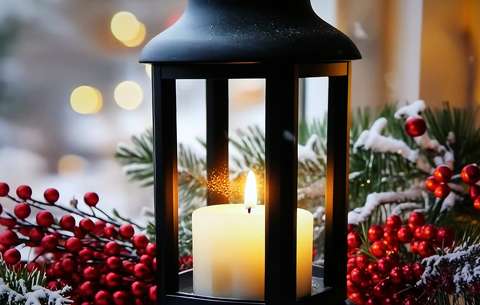 gyertya karácsonyi dekoráció