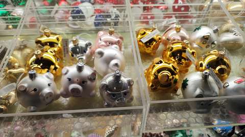 karácsonyi dekoráció, újév, szilveszter, újévi malac, BUÉK