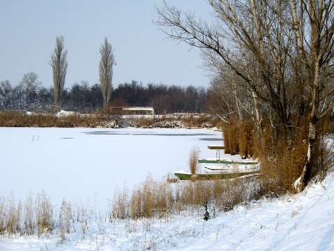 tél, hó, csónakok