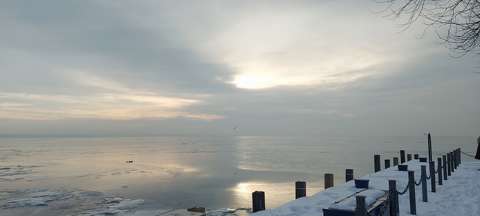 Balatonalmádi, téli kép