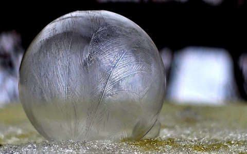 Tél, buborék, hó, jég