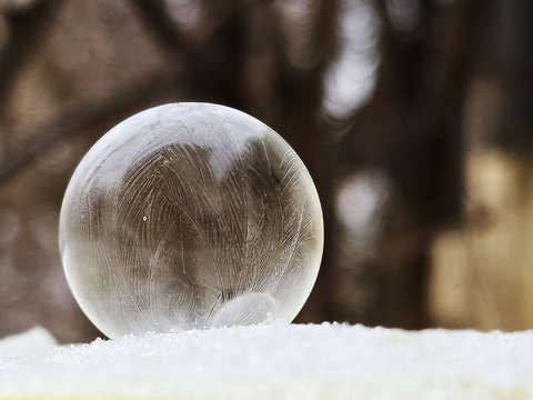 Tél, buborék, hó, jég
