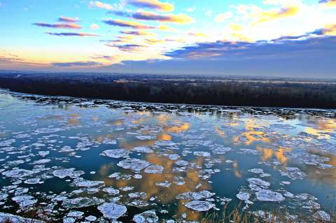 jég magyarország tél tükröződés