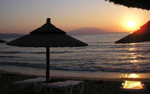 görögország naplemente stavros tenger