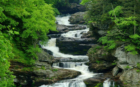 Cullasaja-Falls, Great Smoky Mountains Nemzeti Park