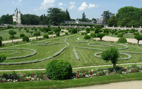 Franciaország, Loire-völgy, a Chenonceau-i kastély parkja
