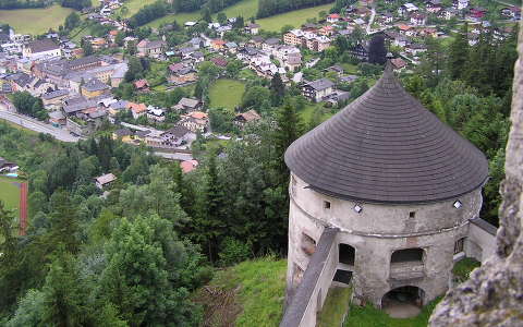 Kilátás Werfenre a várból,Ausztria