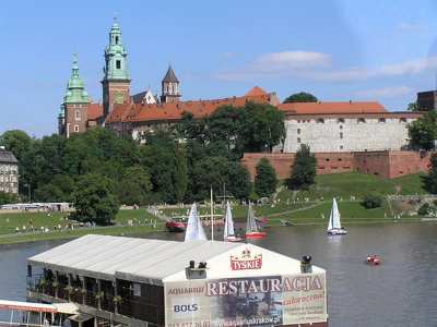Wawel látképe, Krakkó és a Visztula folyó