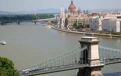 Duna és a Lánchíd, Budapest, Magyarország
