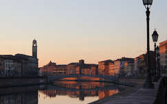 naplemente olaszország lámpa híd tükröződés