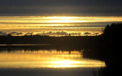 naplemente tó tükröződés