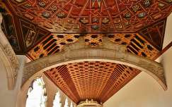 Toledo Spain, ceiling of the corridor at the Monastery San Juan de Dios