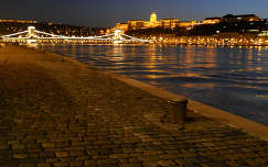 budai vár folyó éjszakai képek címlapfotó budapest lánchíd híd magyarország duna