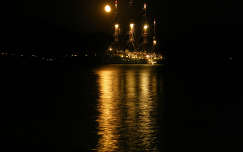 éjszakai képek tükröződés hajó vitorlás