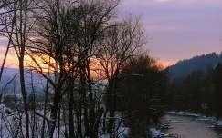 naplemente folyó tél