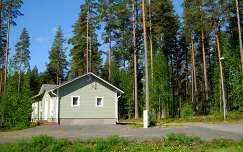 Finnország, faház, erdő