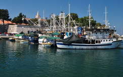 Zadar, halászhajók, Horvátország