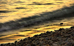 naplemente hullám tengerpart tenger