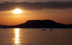 naplemente hegy balaton tó badacsony magyarország nyár
