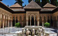 GRANADA-SPAIN, THE LION COURT OF THE ALHAMBRA