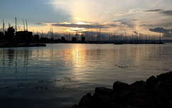 naplemente a Balatonnál
