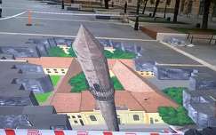 Eger - Dobó tér - 3D festés a Minaretről