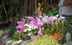 trópusi virág szobor bangkok orchidea