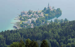Ausztria,Maria Wörth látképe a Wörthi tóval