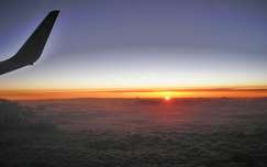 naplemente légifelvétel felhő