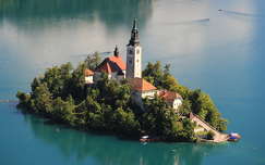 alpok tó templom bledi-tó címlapfotó szlovénia