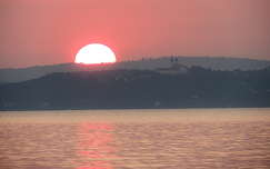 naplemente tihanyi-félsziget balaton tihanyi apátság tó magyarország nyár