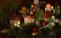 karácsonyi dekoráció címlapfotó gyertya advent
