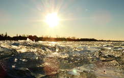 fény balaton jég tó magyarország tél