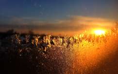 Jégvirág és napfelkelte