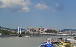 budapest híd folyó duna erzsébet híd magyarország