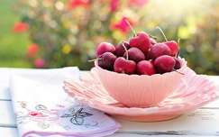 tavasz, nyár, pink, cseresznye, cherry, piknik, rózsaszín, spring, summer, édes, gyümölcs