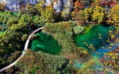 tó plitvicei tavak horvátország címlapfotó út ősz világörökség