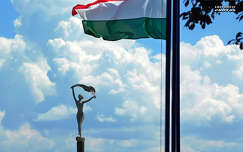 Balatonfüred, Balatoni szél szobor(Borsos Miklós), nyár magyarország