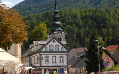 Templom Kranjska Gora városban a Triglav lávánál, Szlovénia
