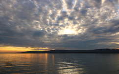 tó naplemente balaton felhő magyarország