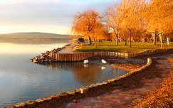 Balatonfűzfő decemberi napsütésben.