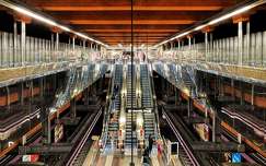 Wien, metró, megálló, Stubentor, párhuzamos, paralell